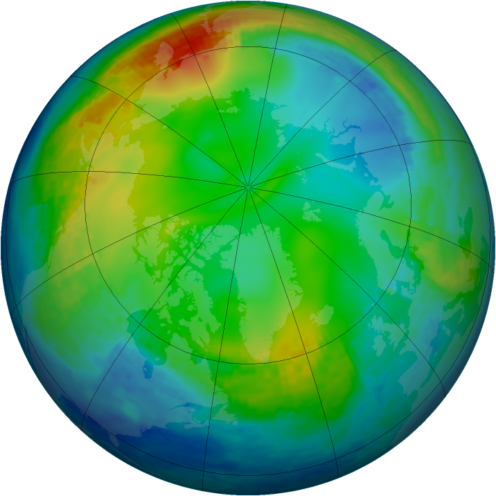 Arctic ozone map for 30 November 2001
